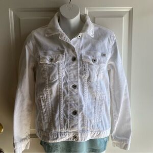 Lucky Brand classic white jean jacket women's small